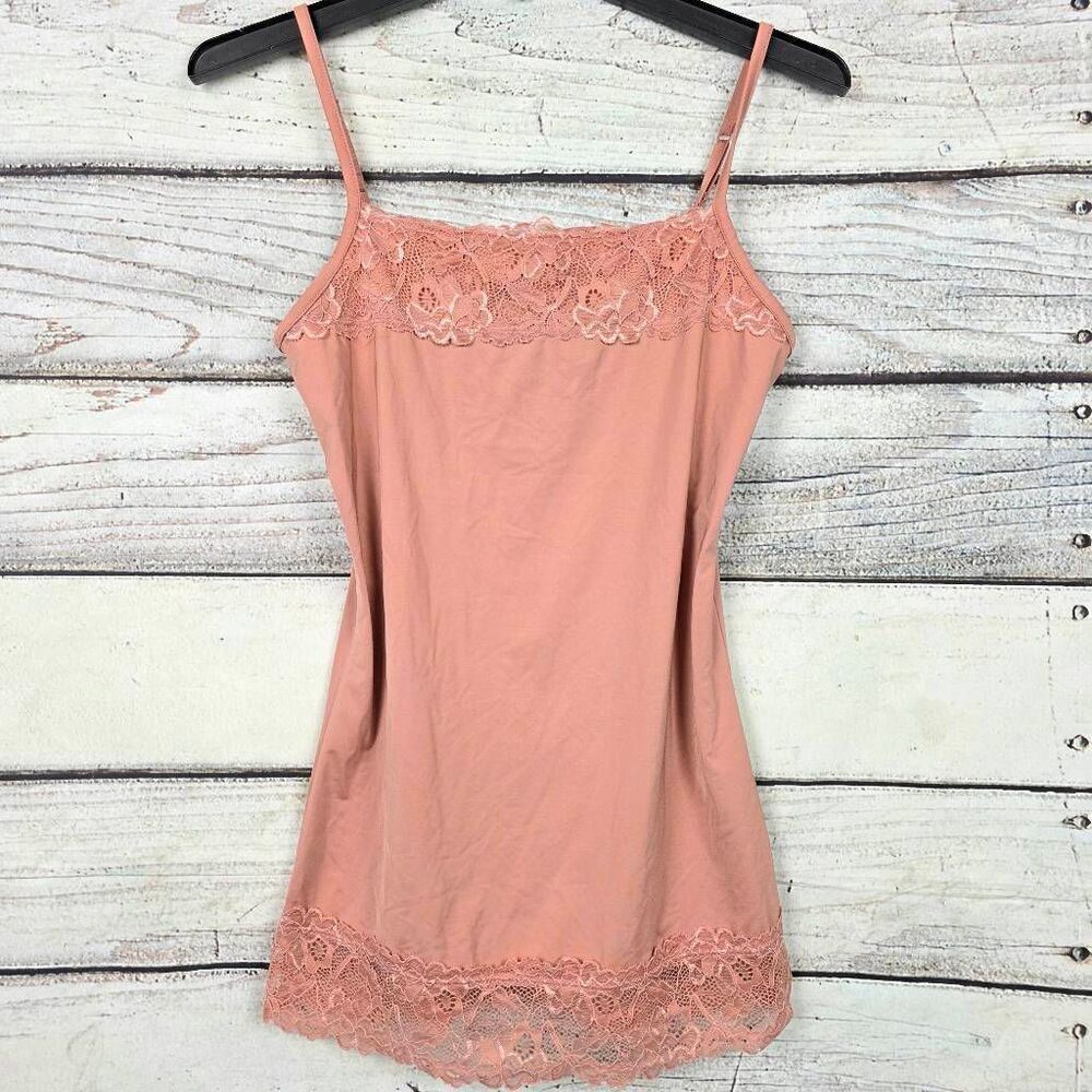 Maurices Lace Trim Cami Tank Womens S/M Blush Nude